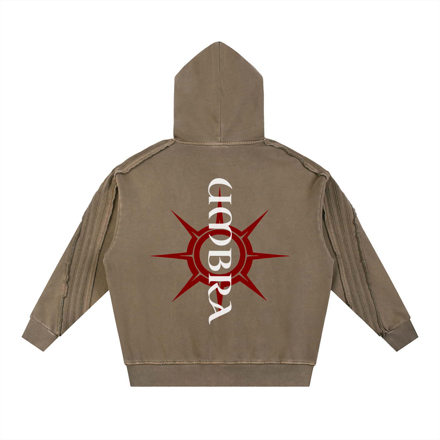 Spine Raw Edge Hoodie